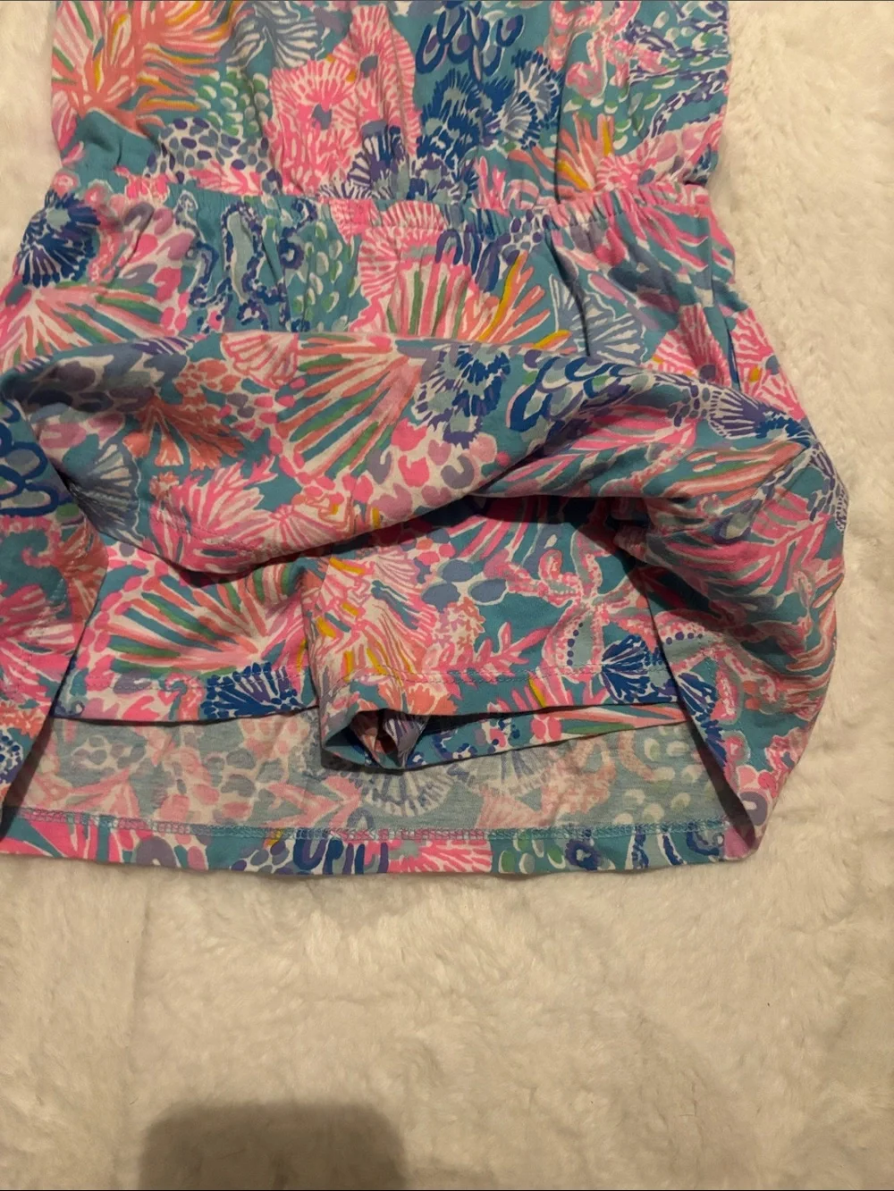 Lilly Pulitzer Girls Multicolor Floral Tank Dress - Blue, Pink & Coral